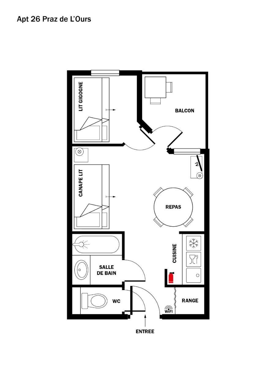 Apartament 26 Praz De L'Ours Vallandry - Paradiski Peisey-Nancroix Zewnętrze zdjęcie